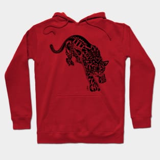 mexican cougar cat ecopop in totonac tribal patterns in the mayan jungle Hoodie